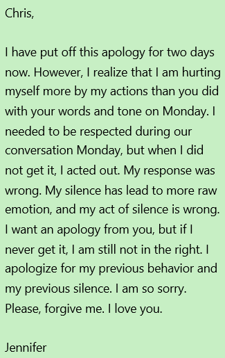 apology